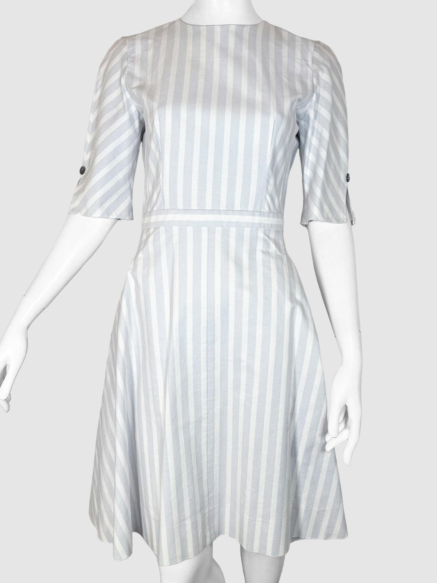 Stripe Fit and Flare Dress - Size 44