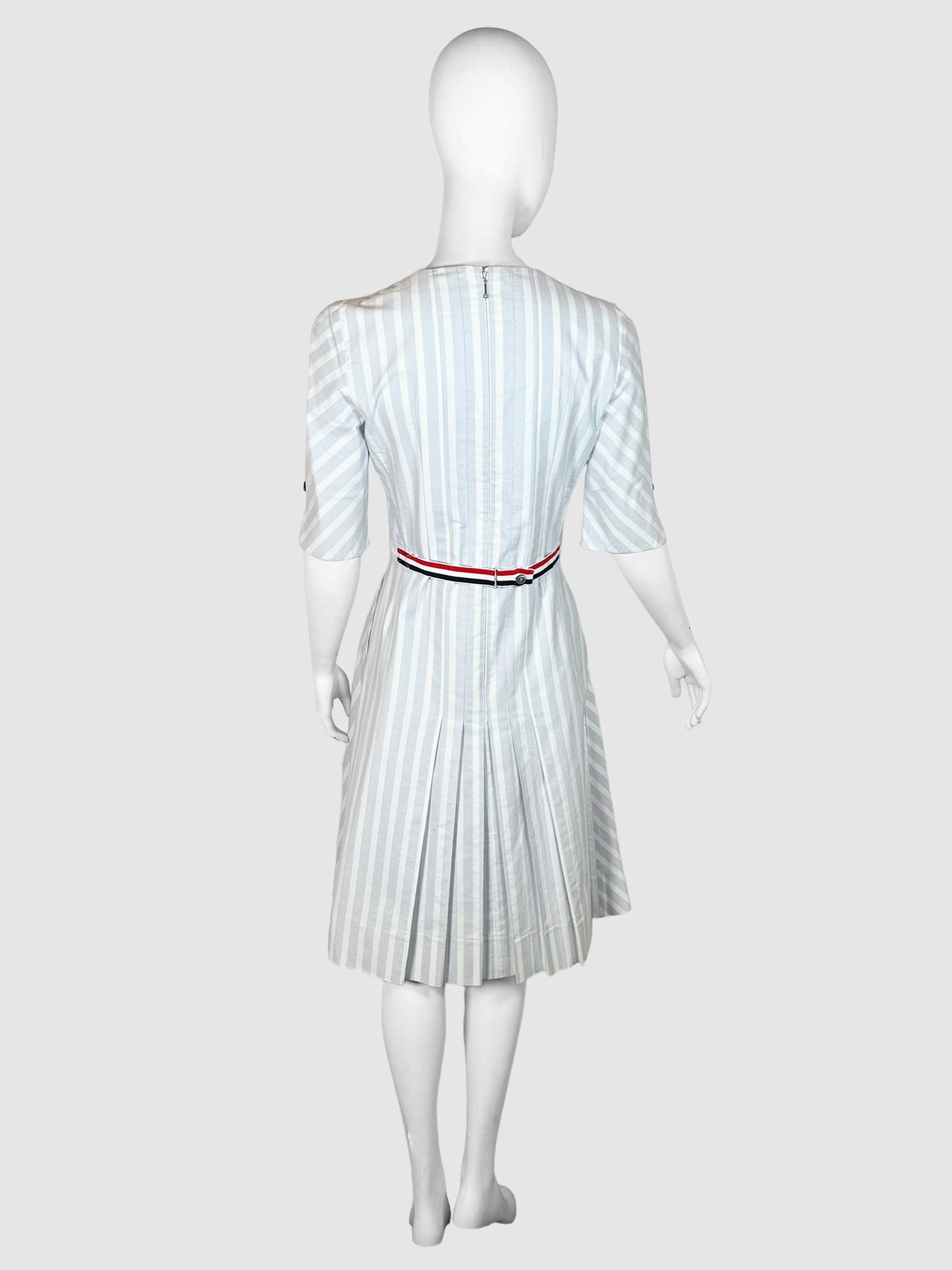 Stripe Fit and Flare Dress - Size 44