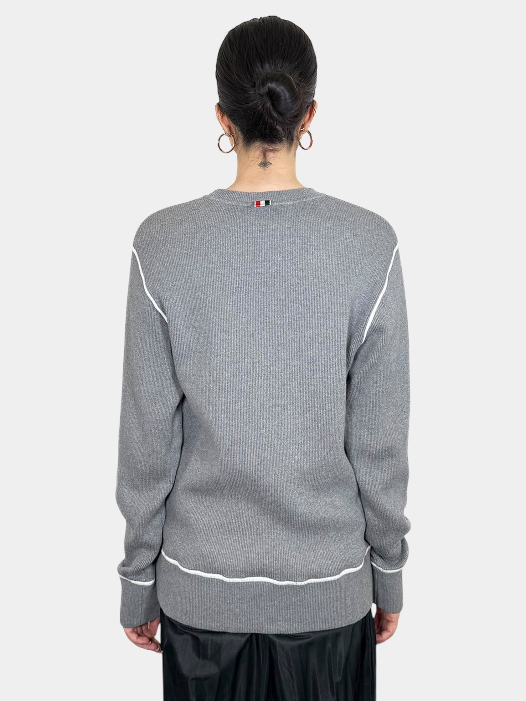 Contrast Crewneck Sweater