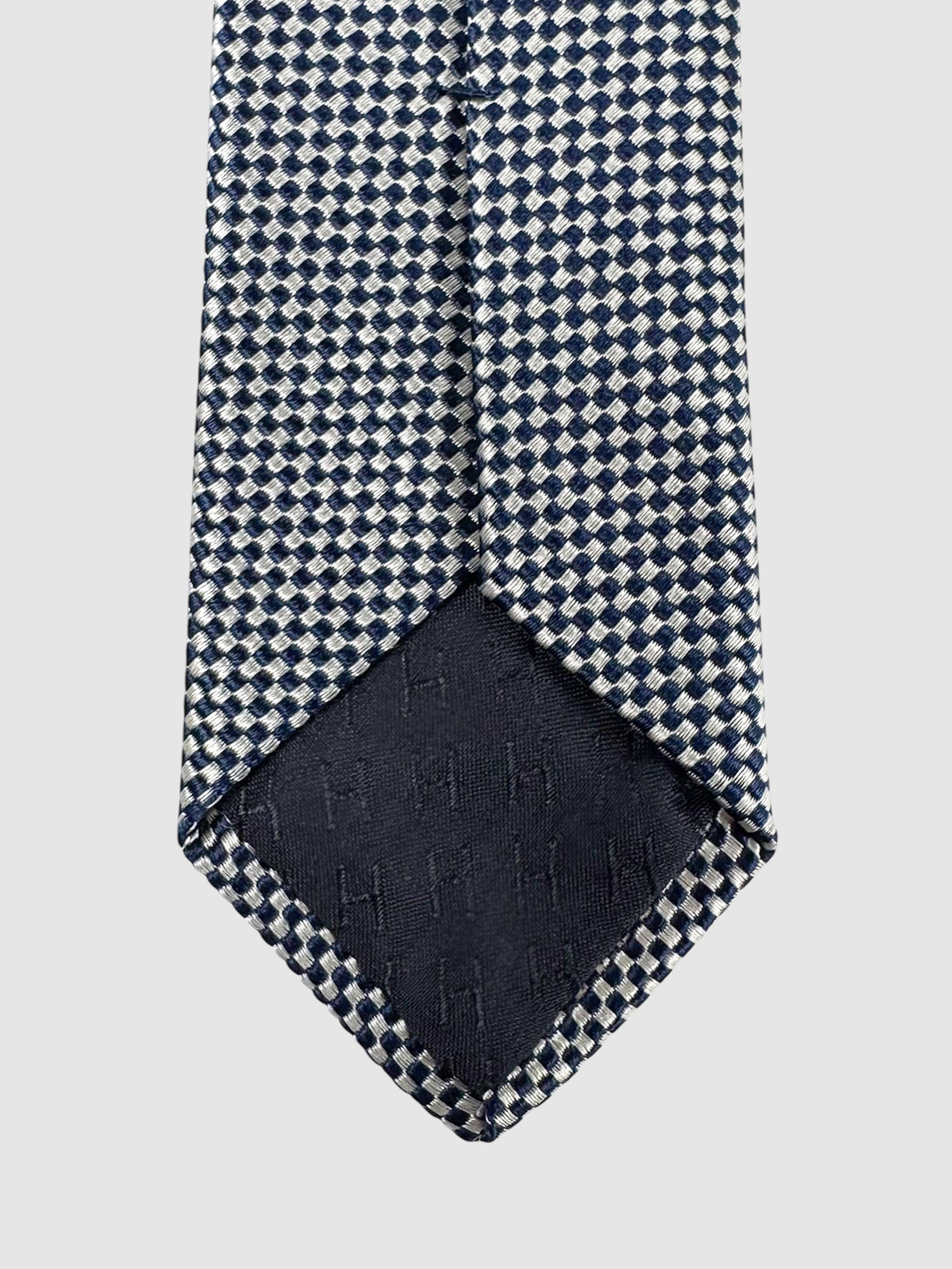 Diamond Check Print Tie