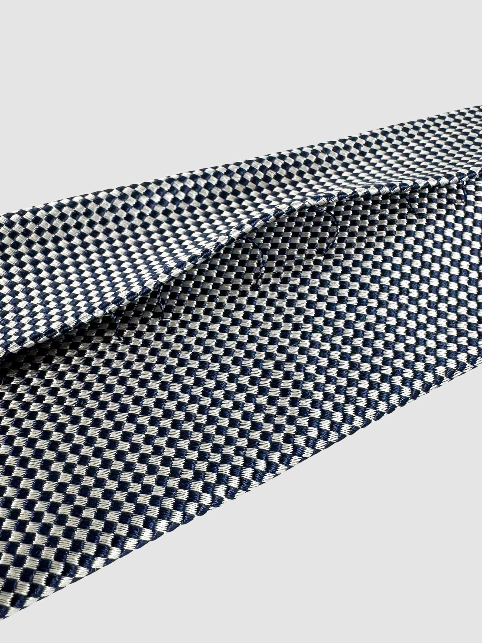 Diamond Check Print Tie