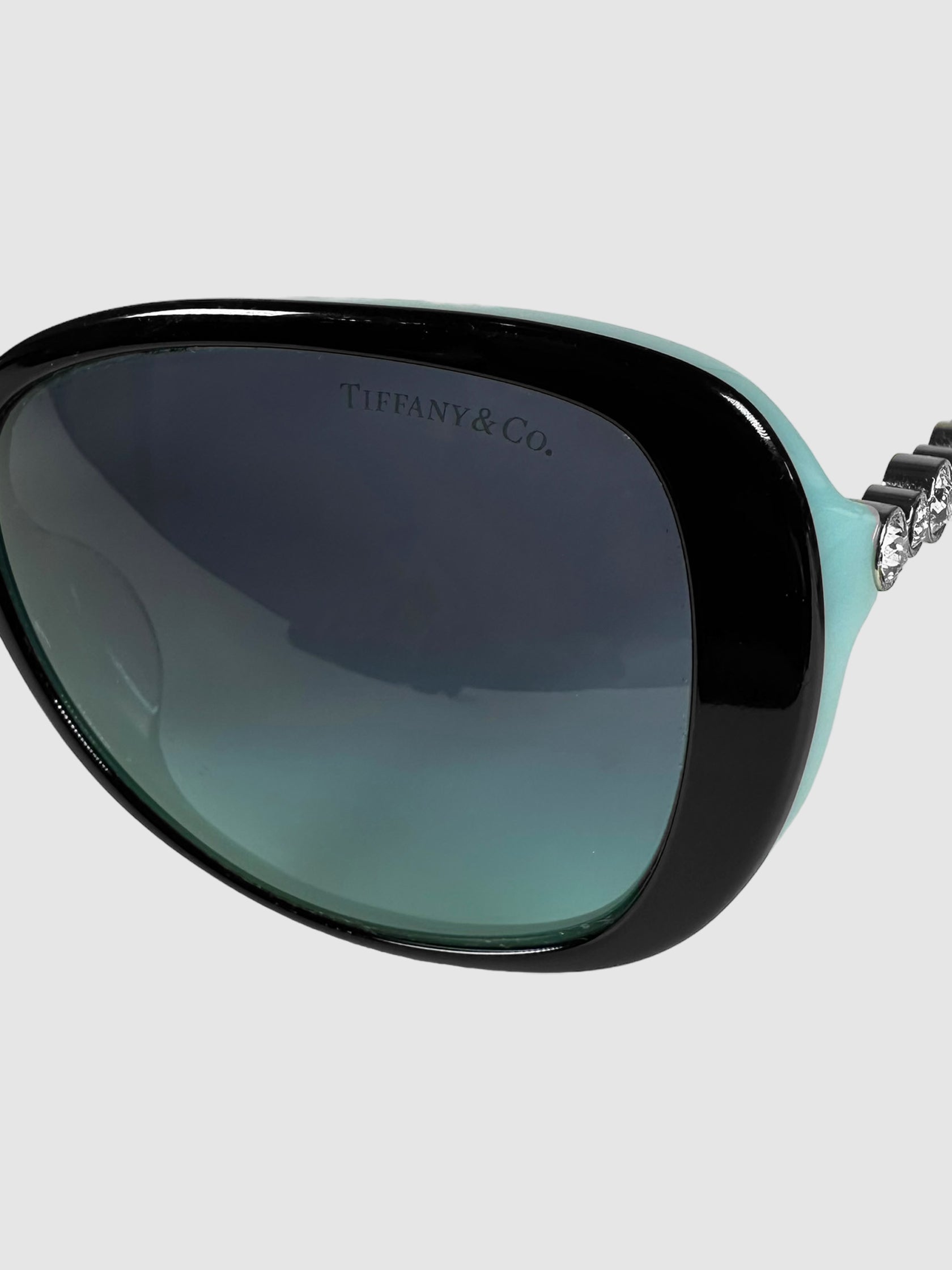 Rhinestone Detail Gradient Sunglasses