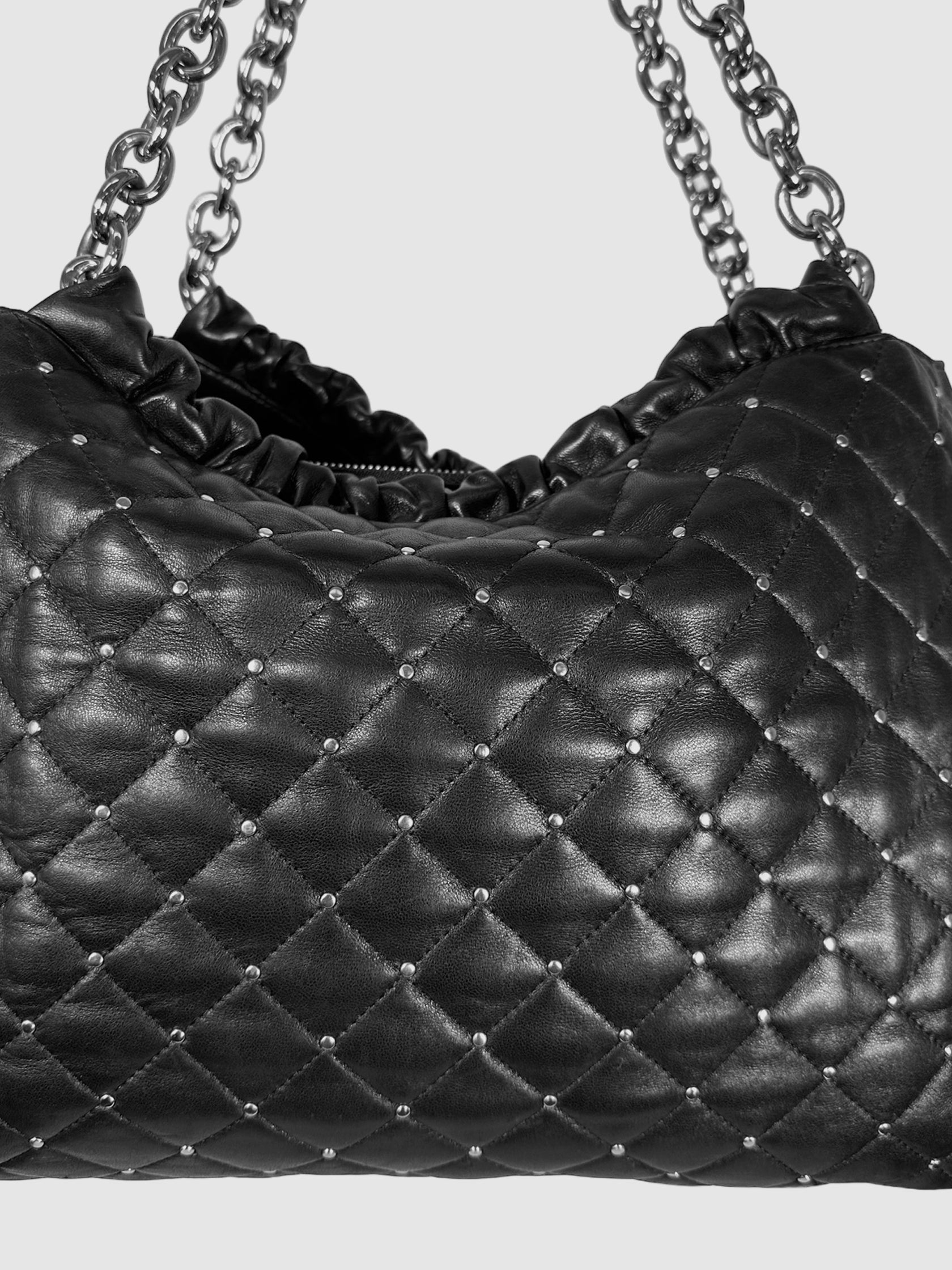 Studded Quilt Tote Bag