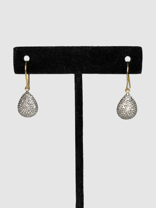 Diamond Victorian Dangle Earrings