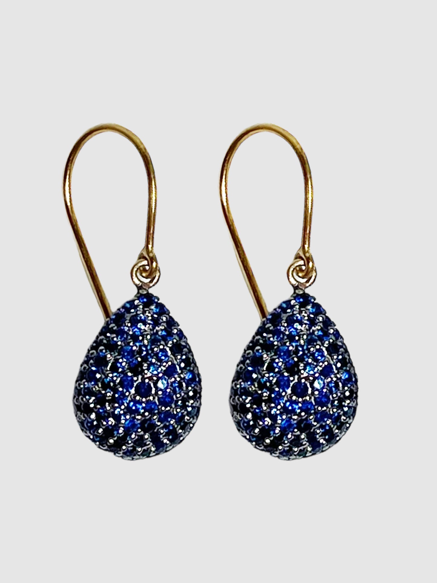 Sapphire Victorian Dangle Earrings