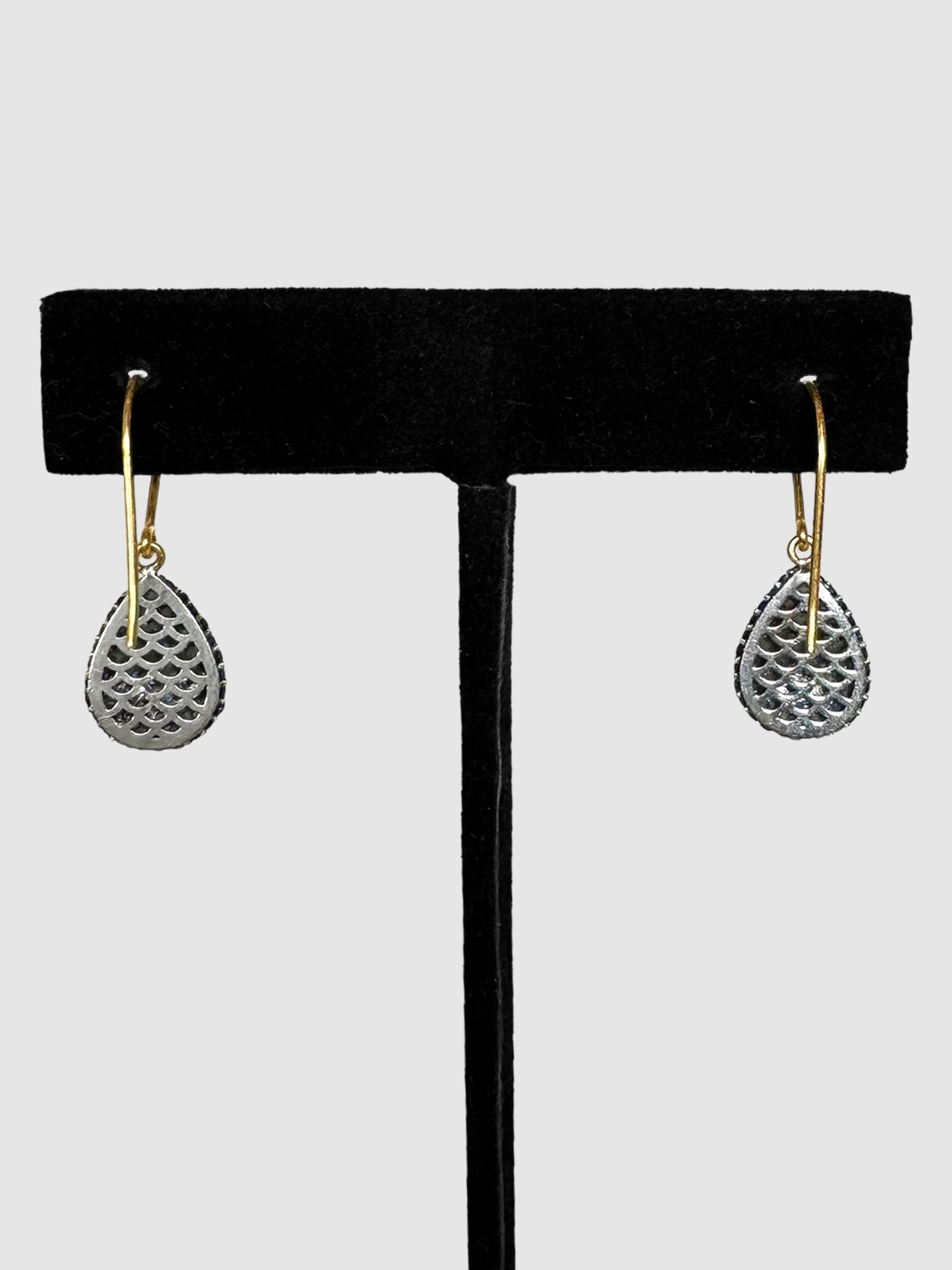 Sapphire Victorian Dangle Earrings