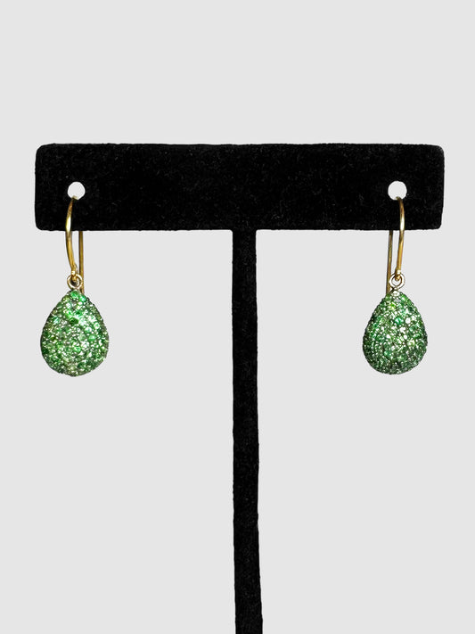 Tsavorite Victorian Dangle Earrings