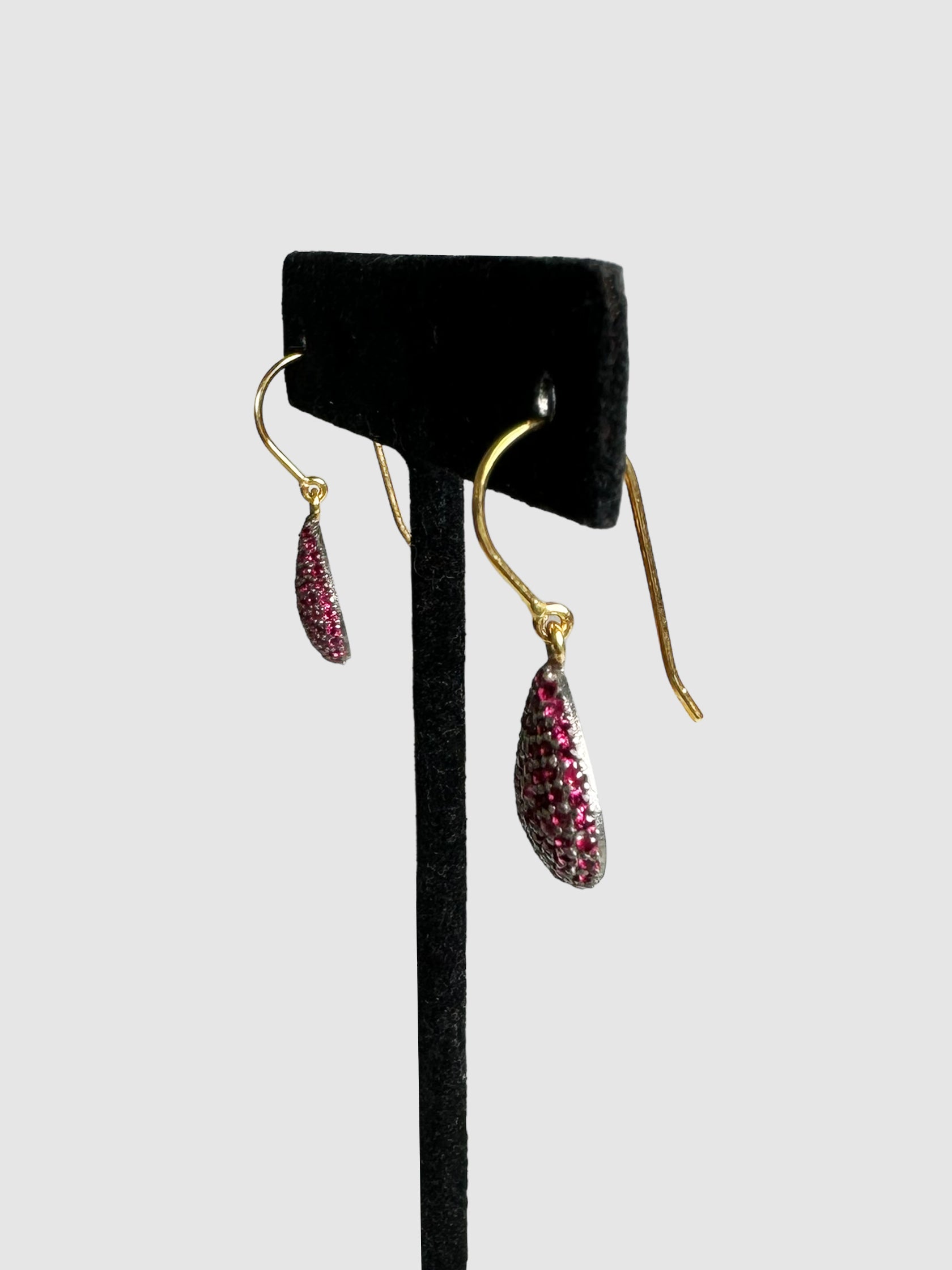 Ruby Victorian Dangle Earrings