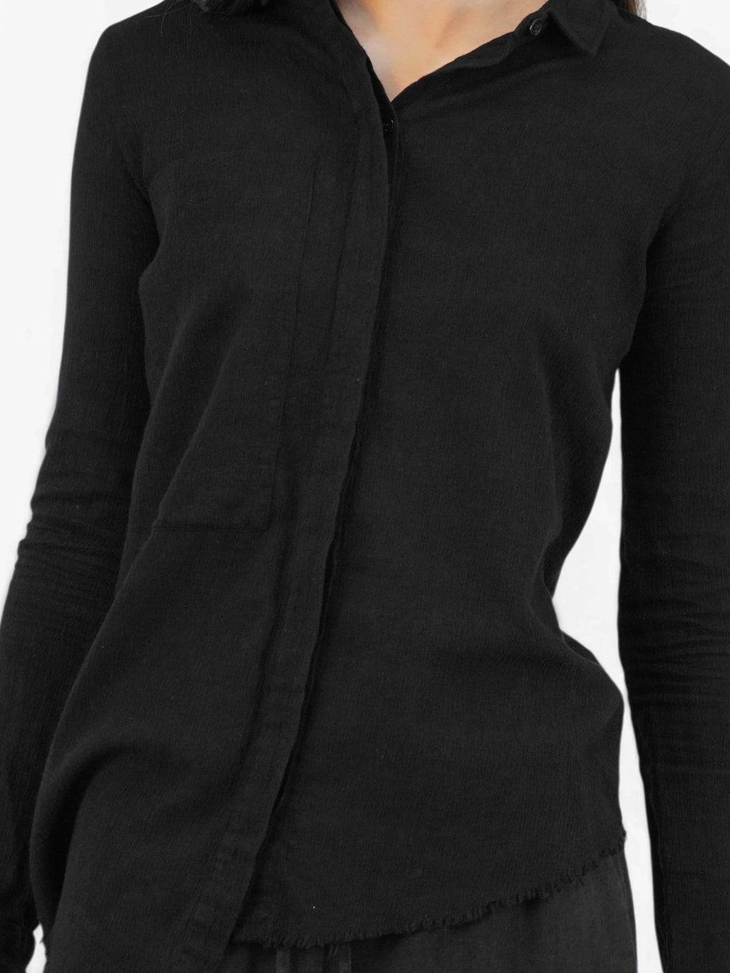 Asymmetrical Button-Up Top