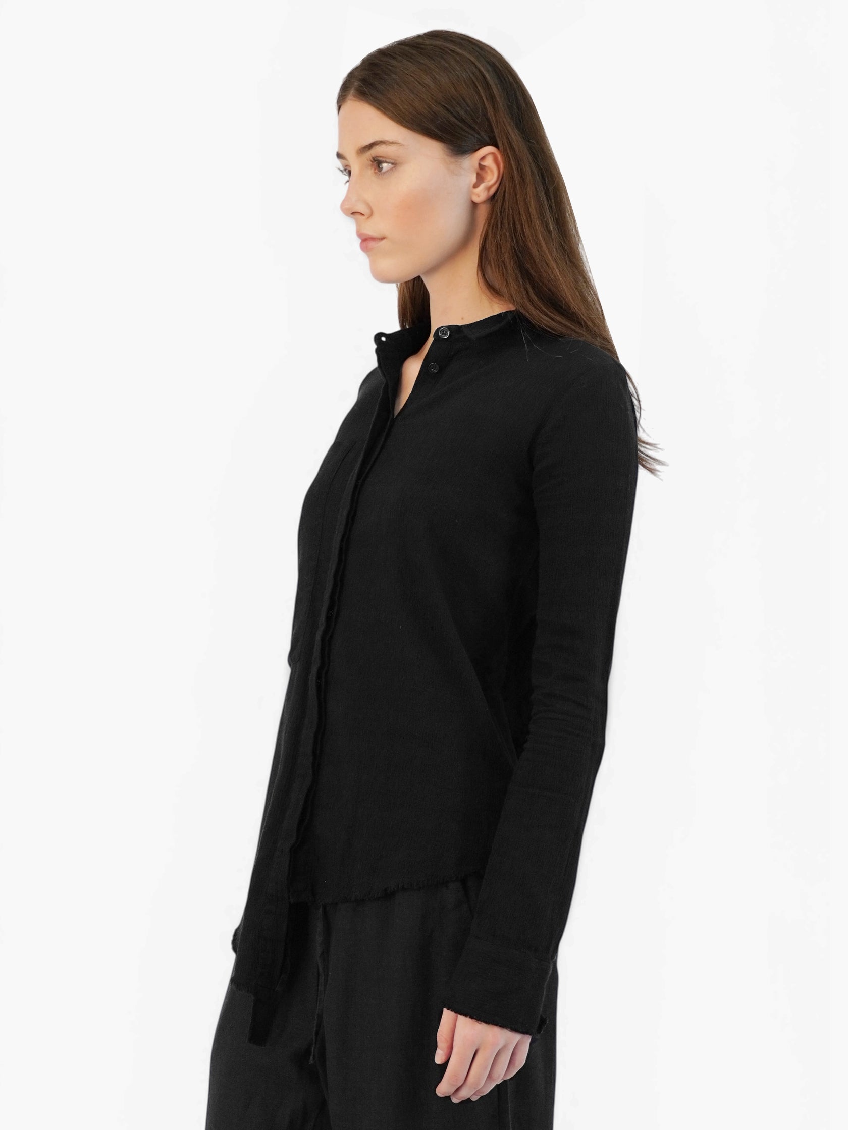 Asymmetrical Button-Up Top