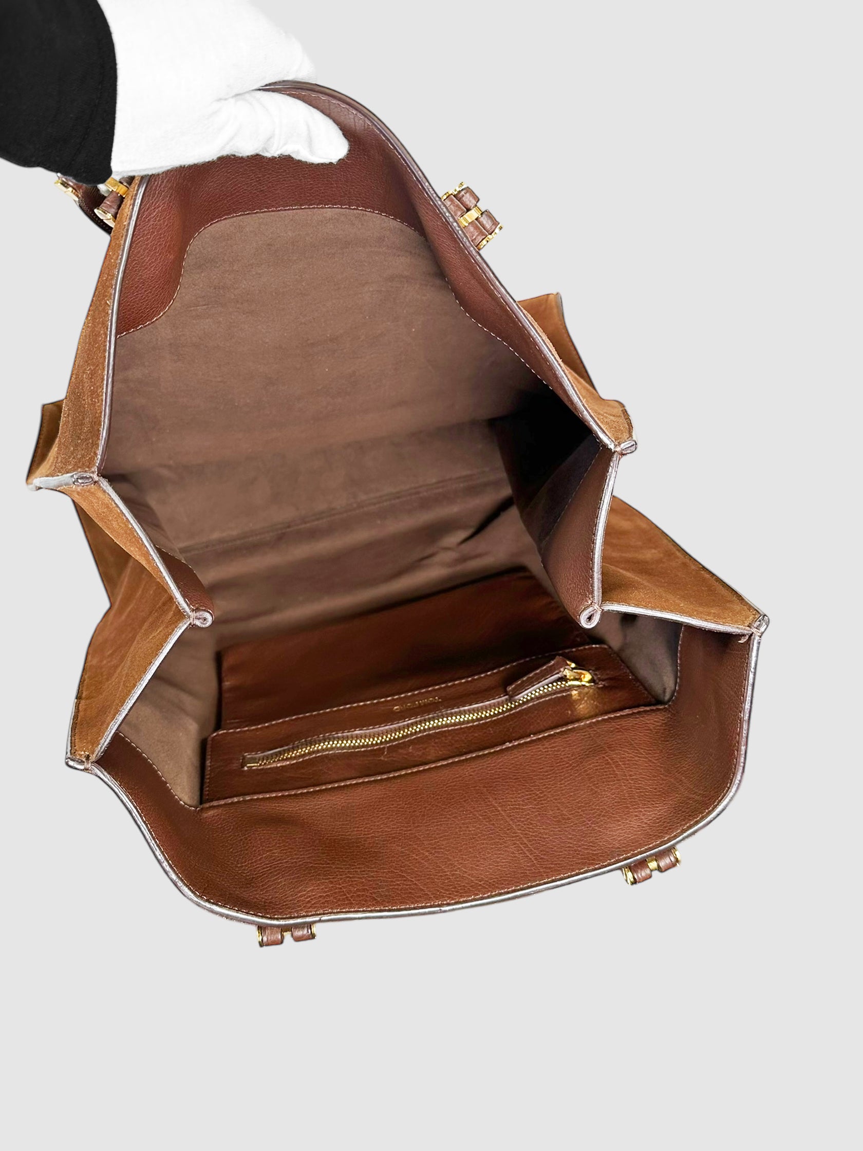 Suede Square Tote Bag