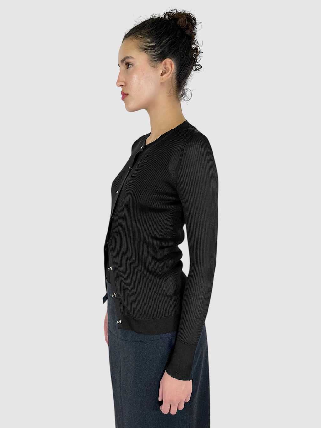 Sheer Ribbed Cardigan