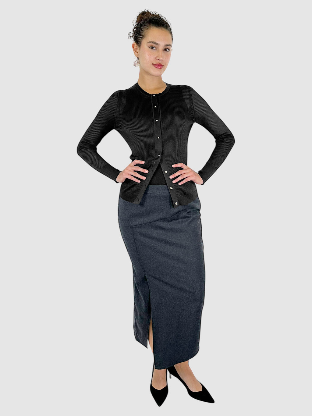 Sheer Ribbed Cardigan