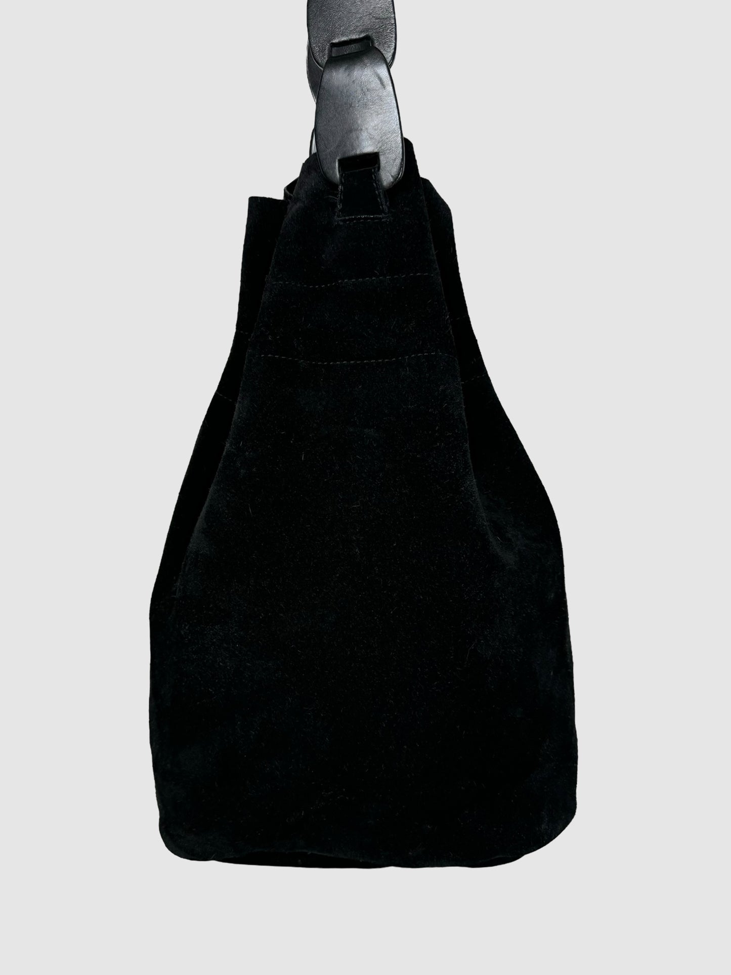 1997 Suede and Leather Link Bucket Bag