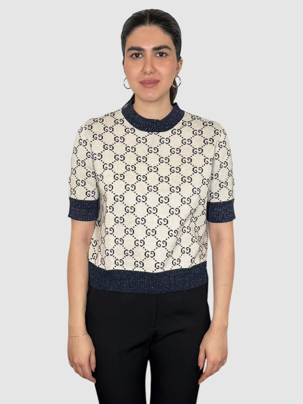 Metallic Jacquard Top