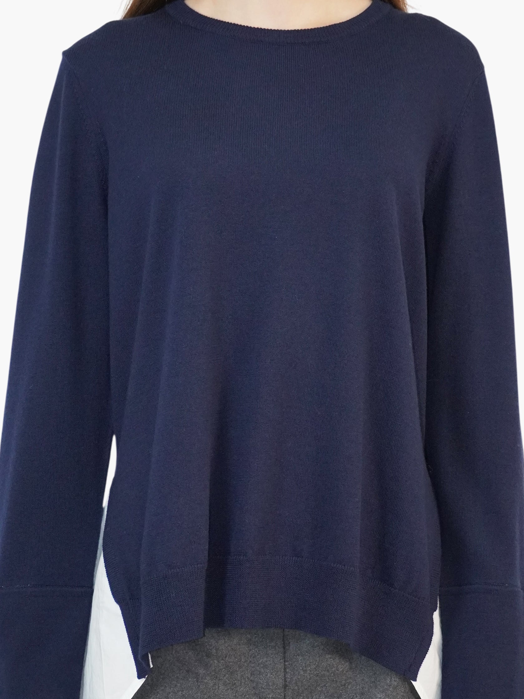 Cotton Undershirt Crewneck Sweater