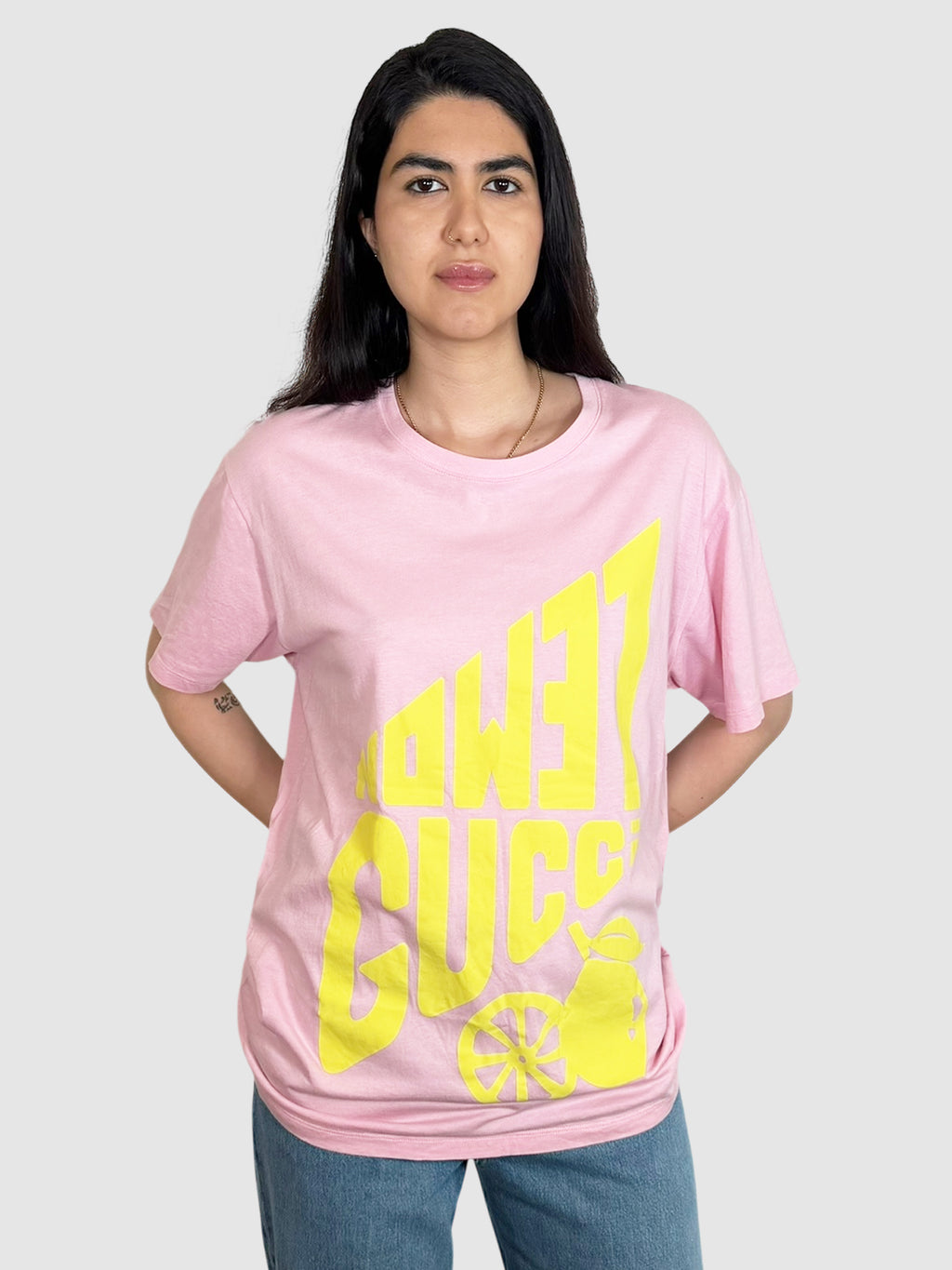 Lemon Gucci Graphic Top