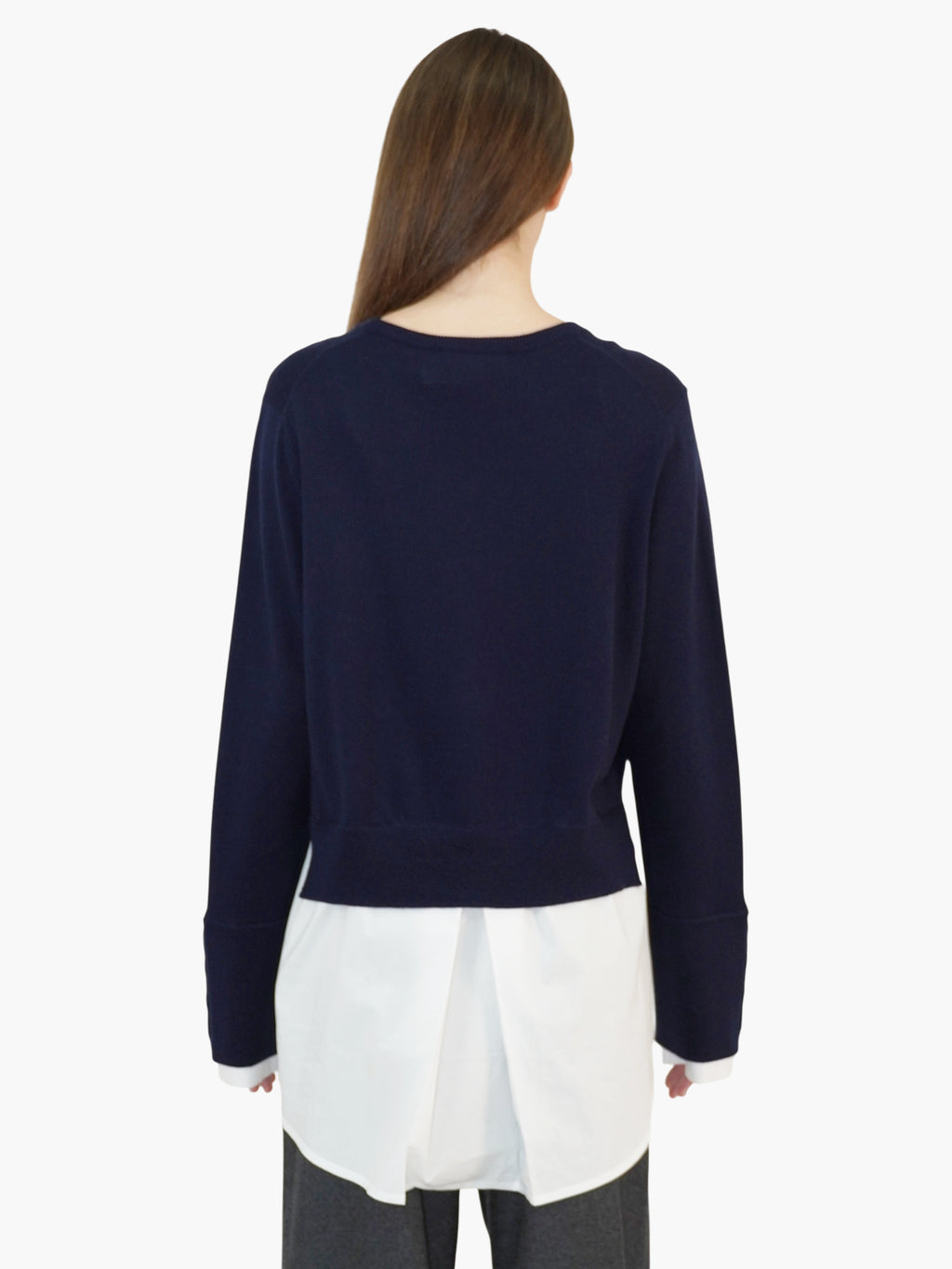 Cotton Undershirt Crewneck Sweater