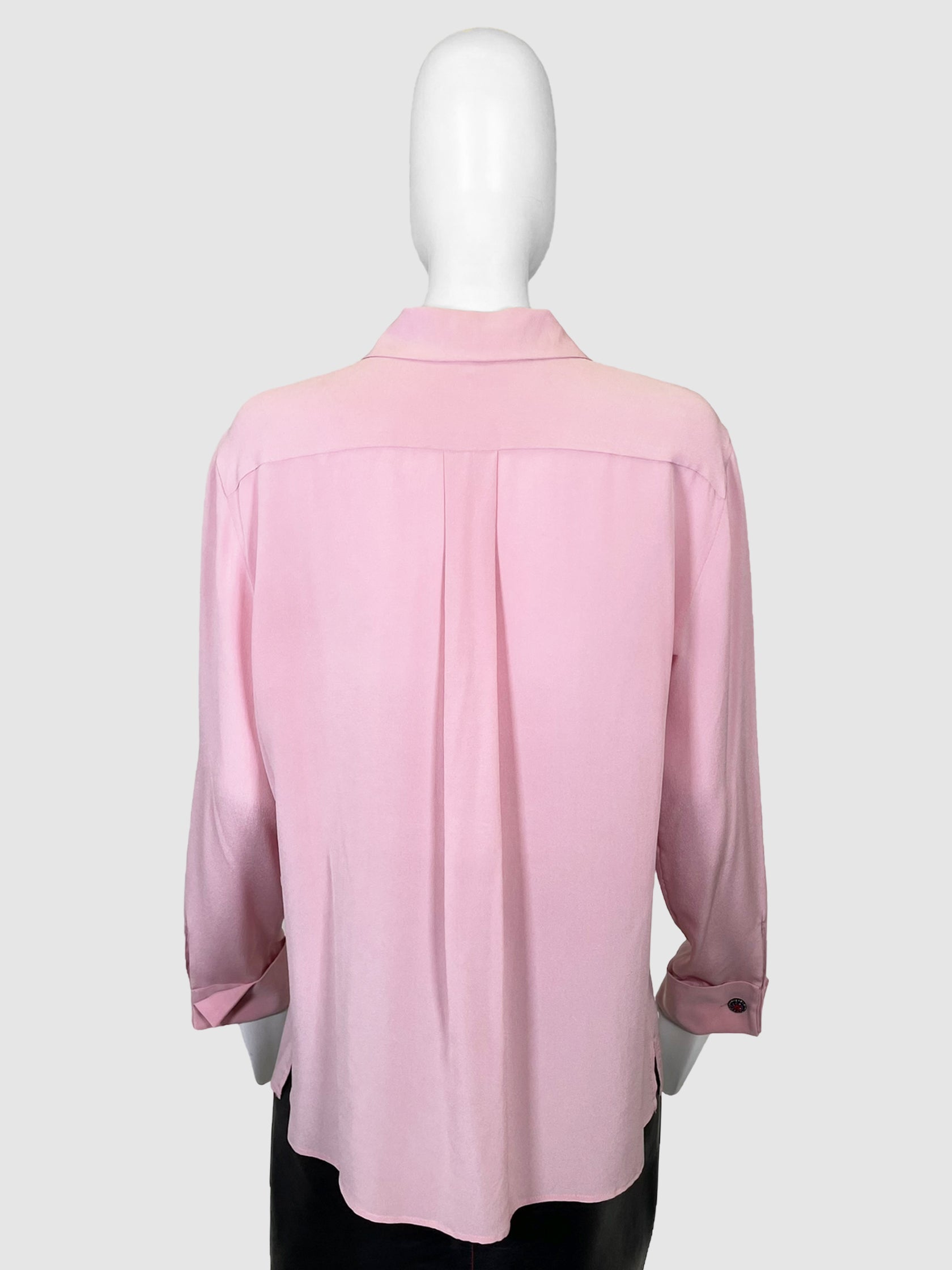 Etro Silk Button-Up Blouse with Heart Collar - Size 48