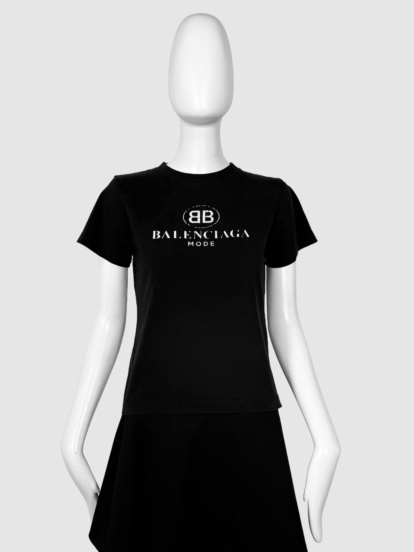 Balenciaga Black BB Mode Logo T-Shirt Size Small Consignment Secondhand Designer Luxury Resale Toronto Trendy