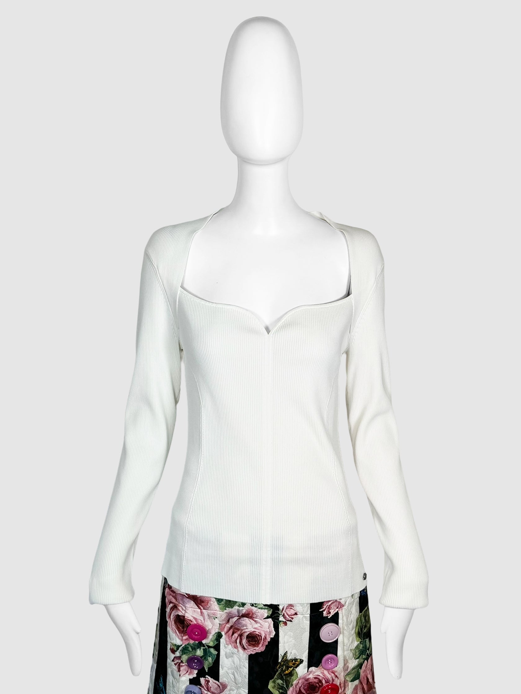 Stretchy Rib Knit Top - Size 4