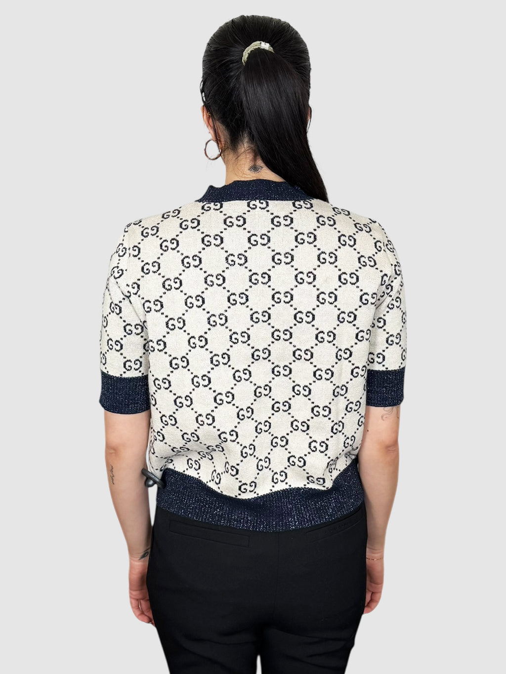 Metallic Jacquard Top