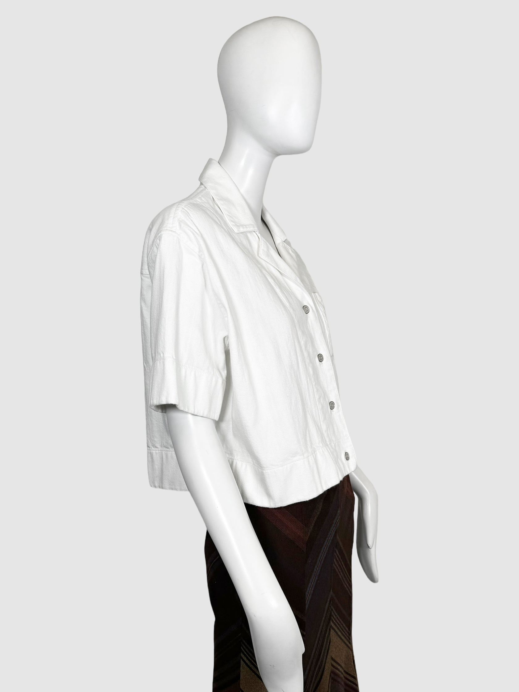 Denim Button-Up Top- Size 38