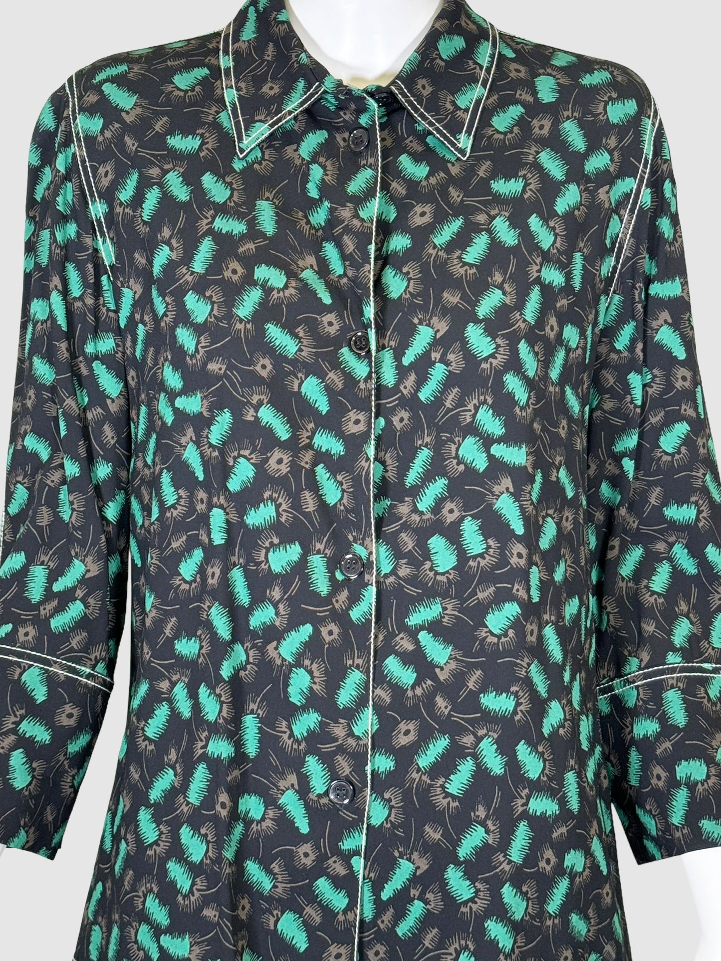 Marni Abstract Print Button-Up Top - Size M