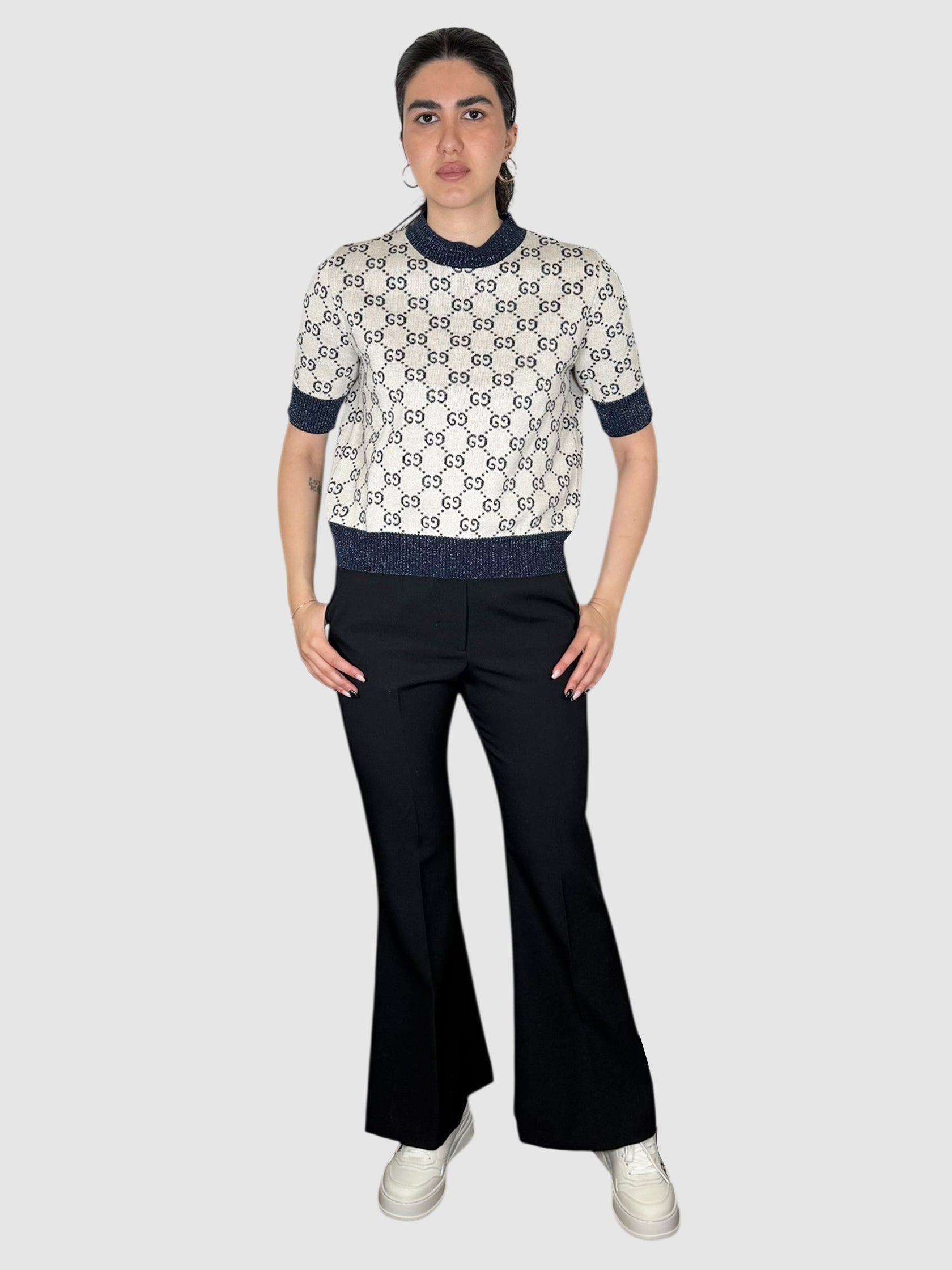 Metallic Jacquard Top