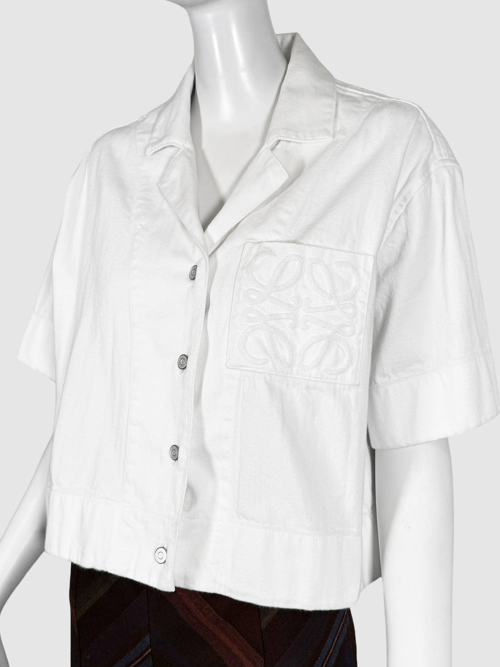 Denim Button-Up Top- Size 38