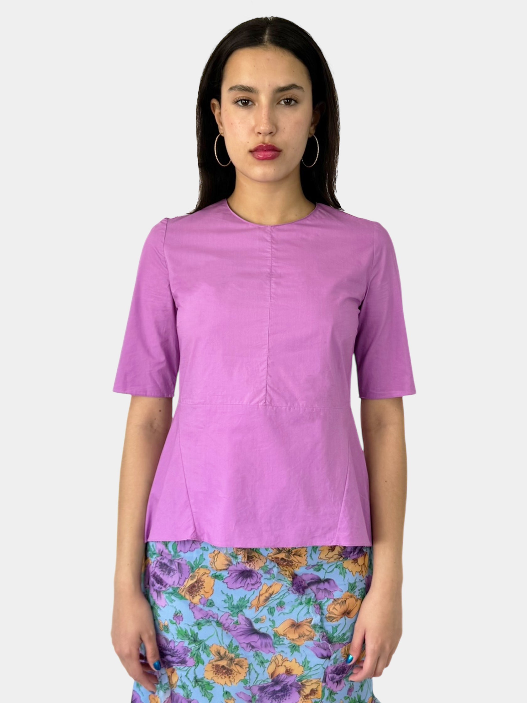 Short Sleeve Peplum Top