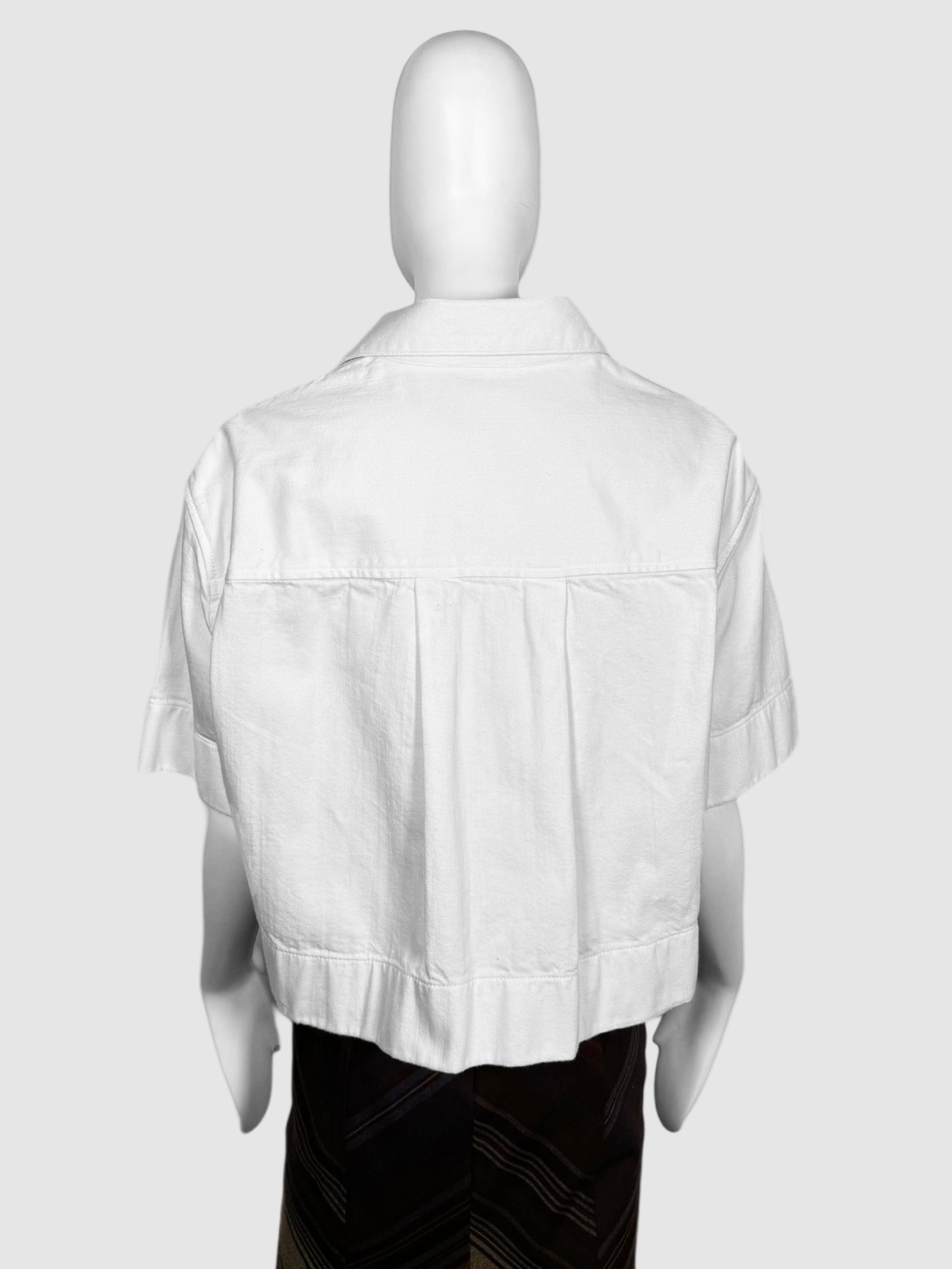 Denim Button-Up Top- Size 38