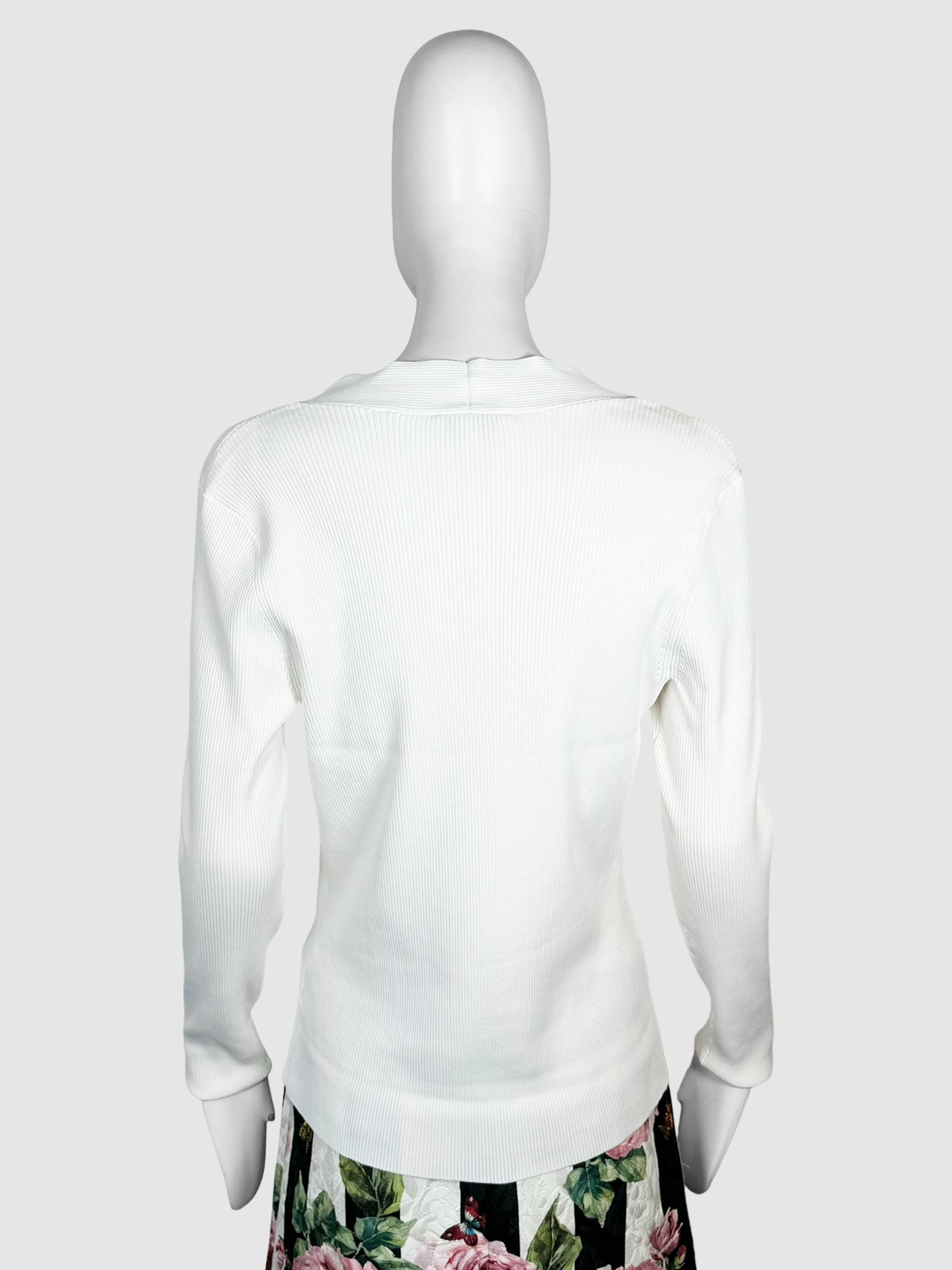 Stretchy Rib Knit Top - Size 4