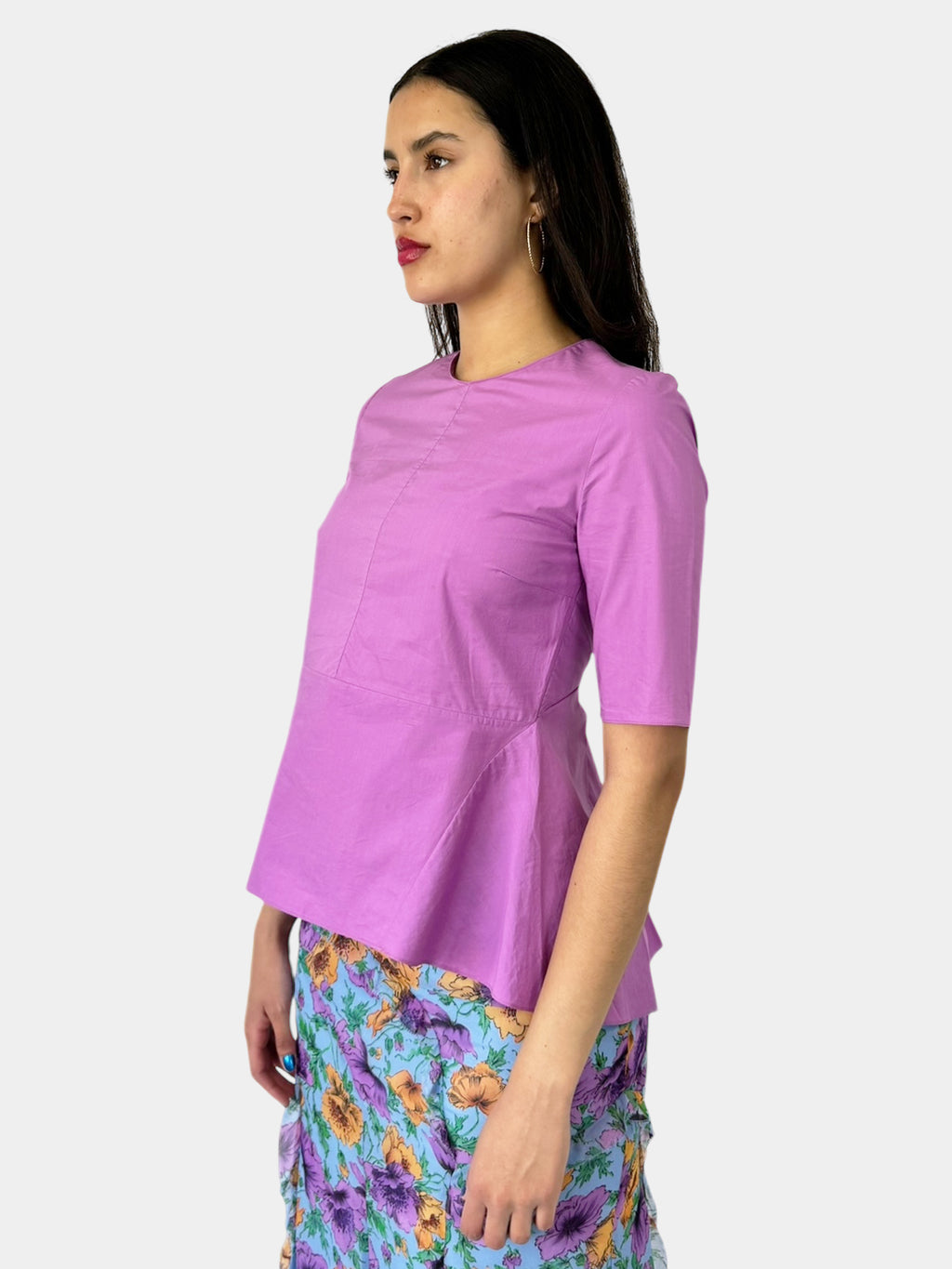 Short Sleeve Peplum Top