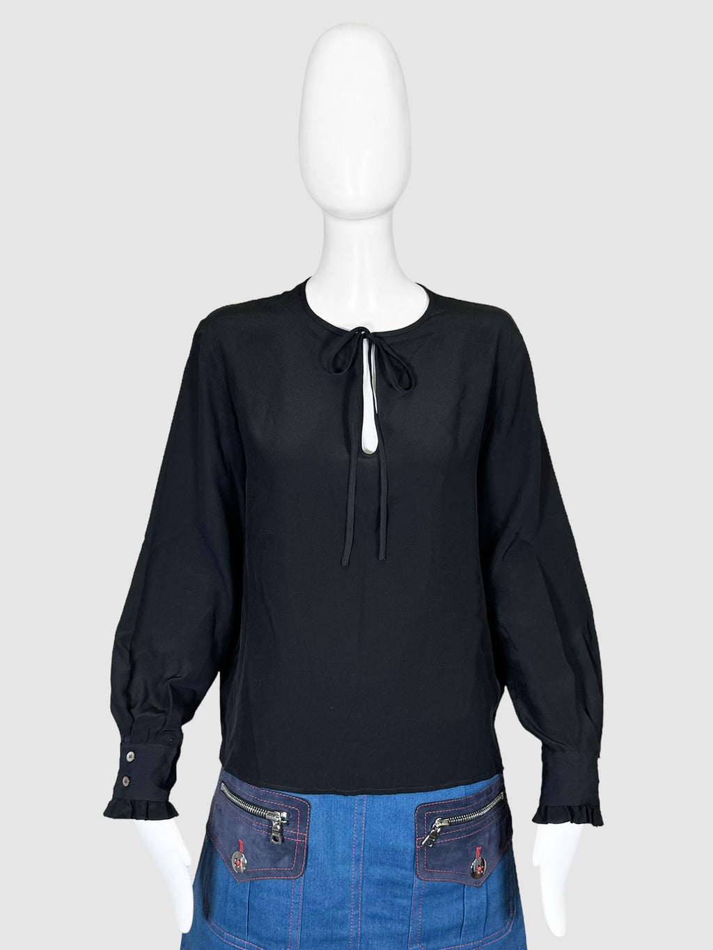 Silk Blouse with Tie - Size 40