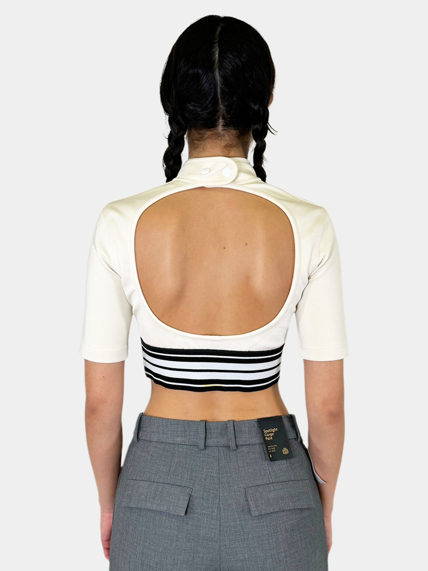 Open Back Crop Top - Size 40