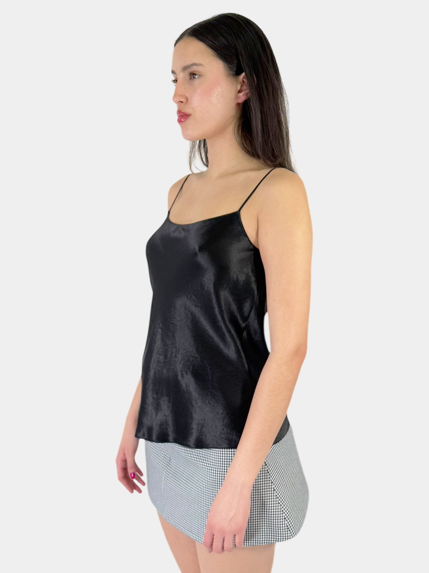 Strappy Satin Tank Top - Size S