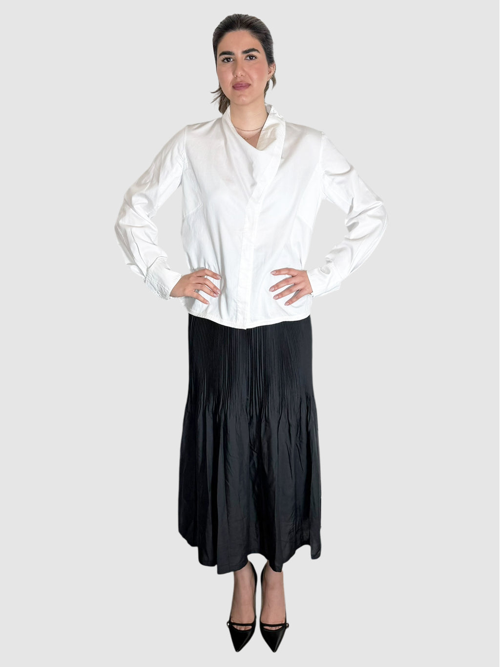 Asymmetrical Button-Up Top