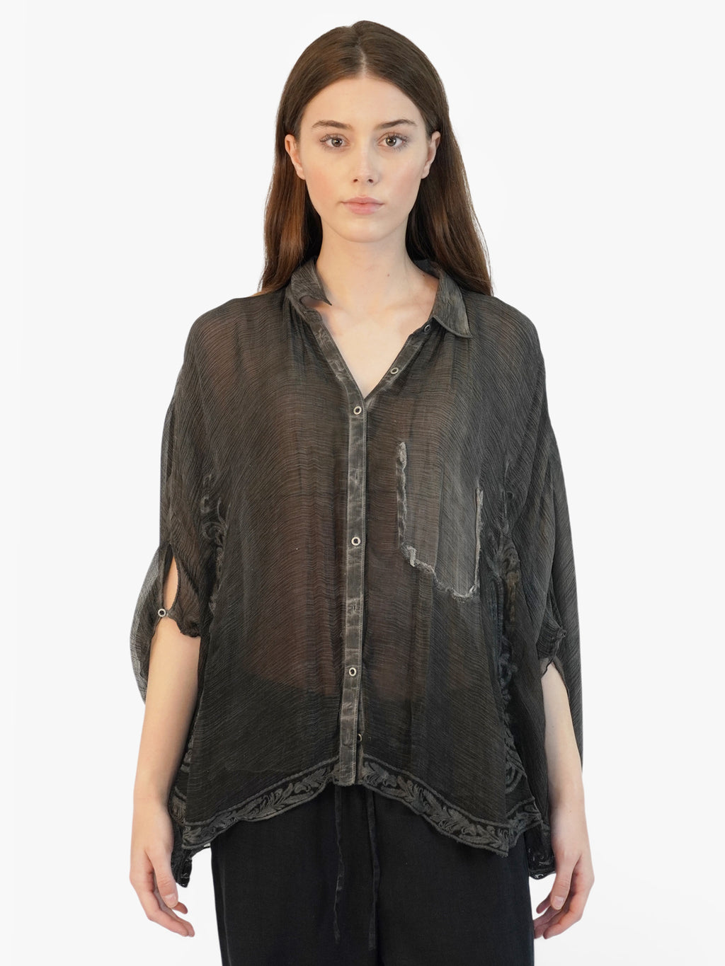 Sheer Button-Up Top