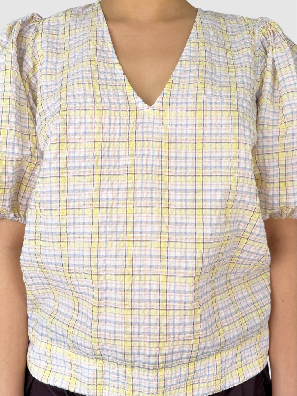 Seersucker Check Top