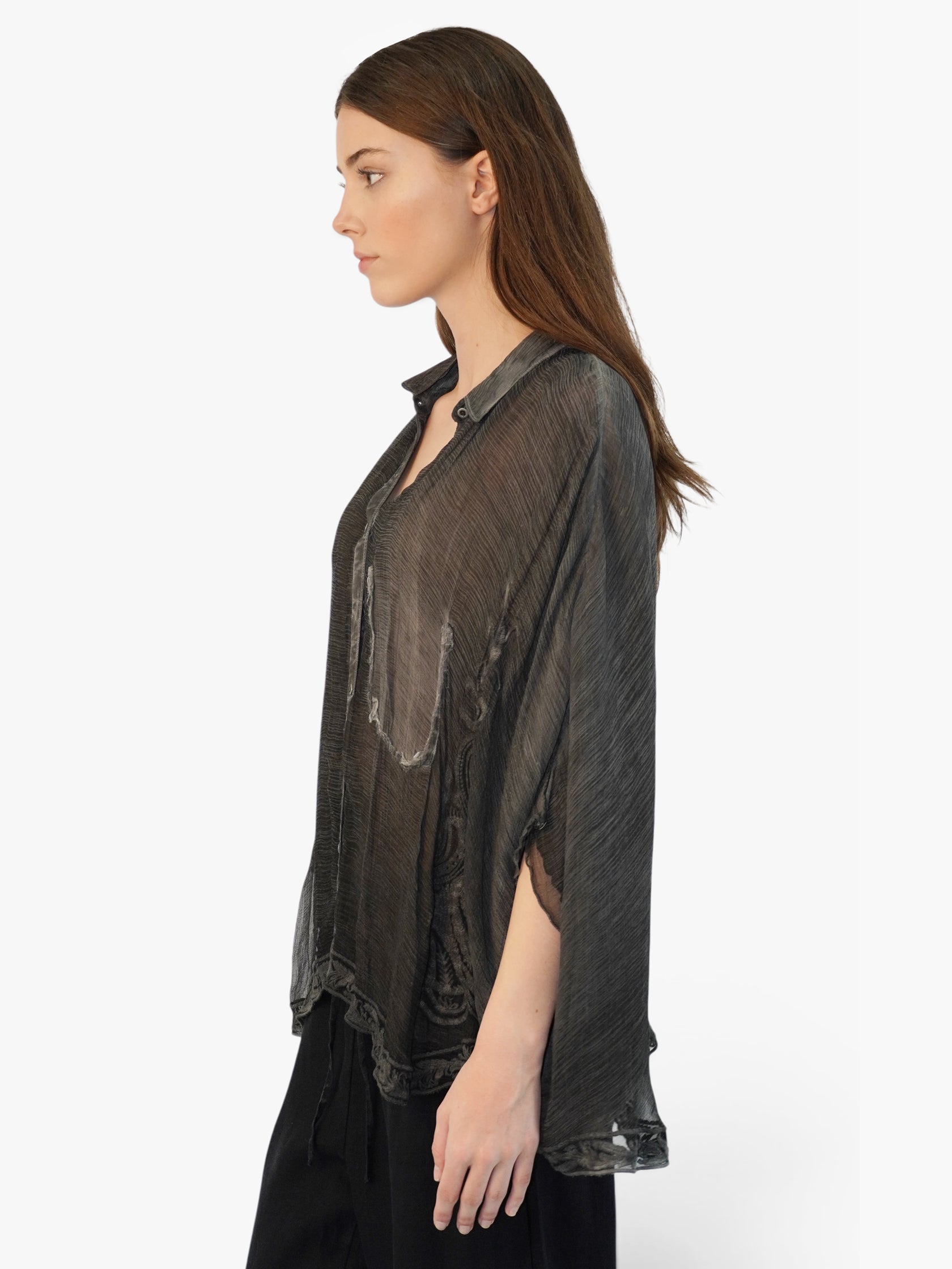 Sheer Button-Up Top