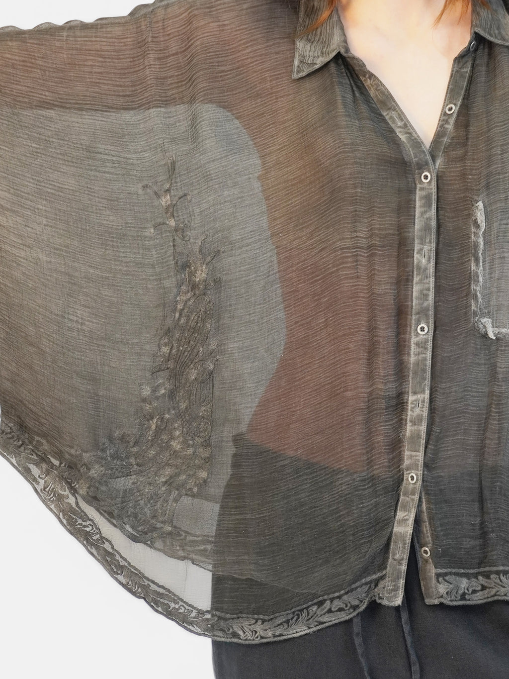 Sheer Button-Up Top