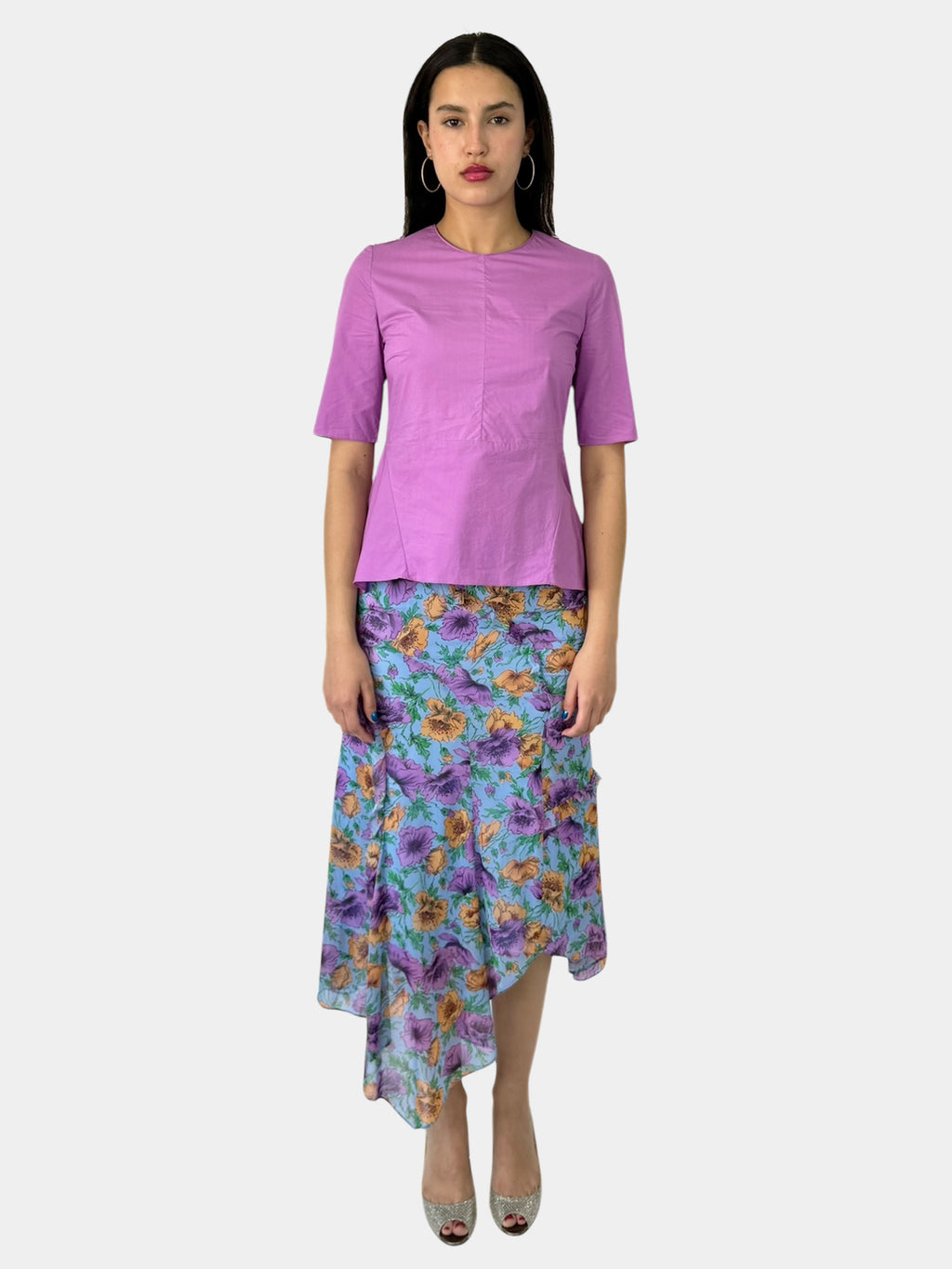 Short Sleeve Peplum Top