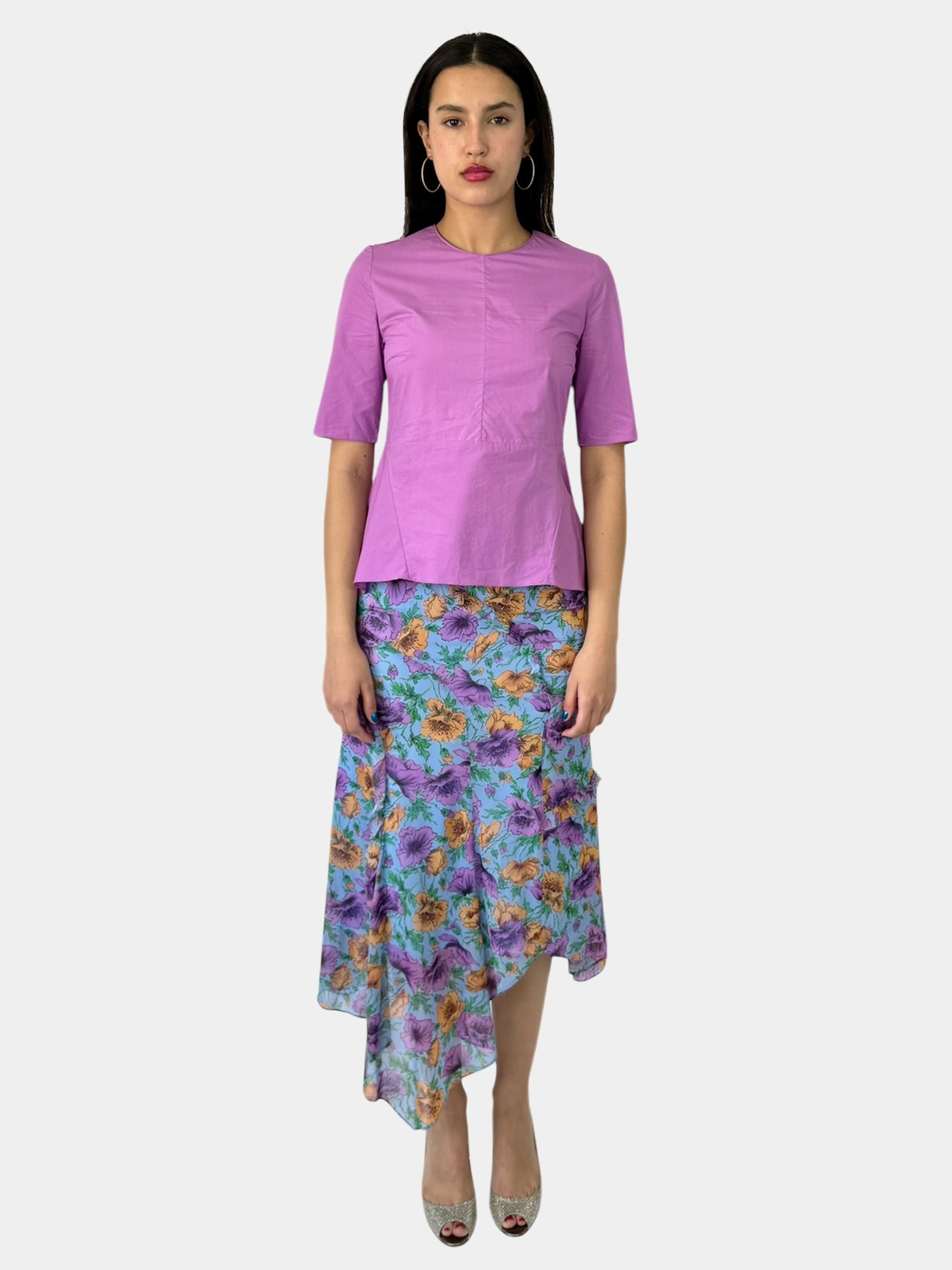 Short Sleeve Peplum Top