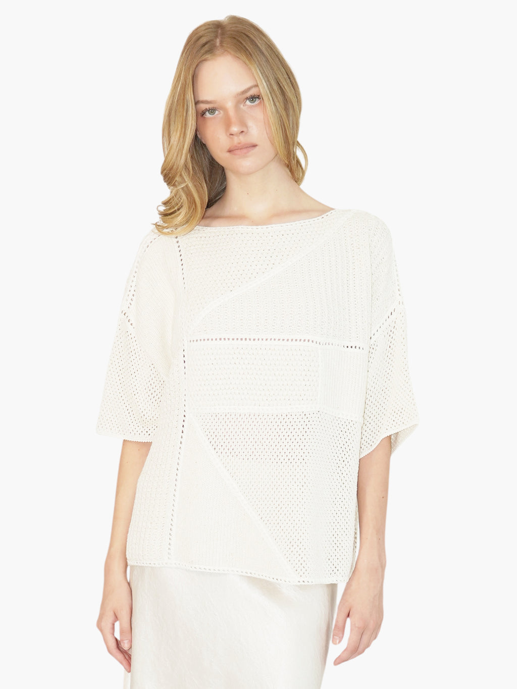 Paneled Knit Sweater