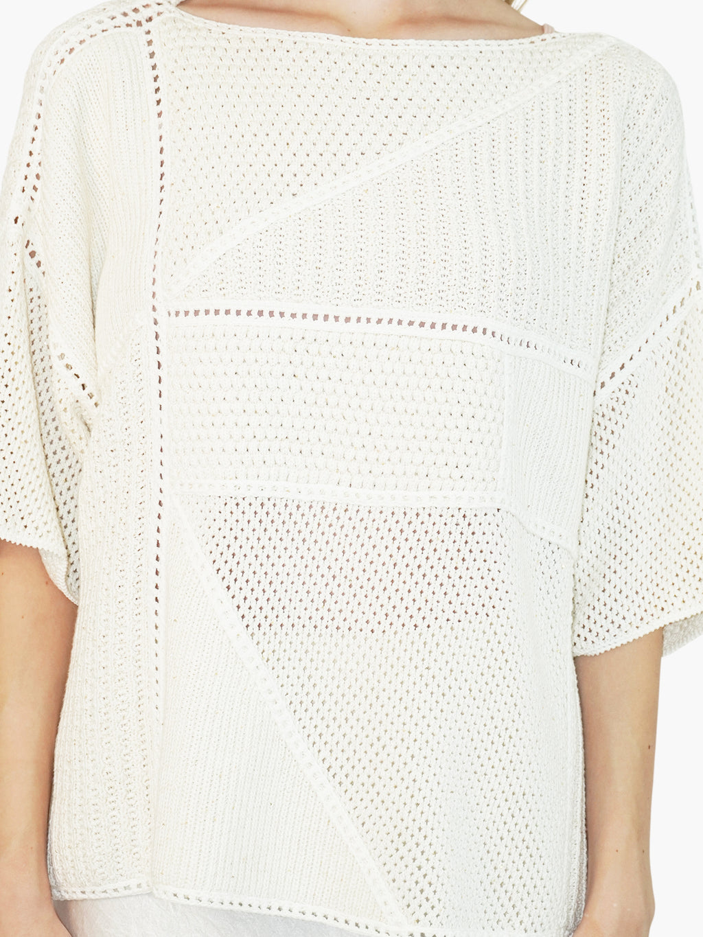 Paneled Knit Sweater