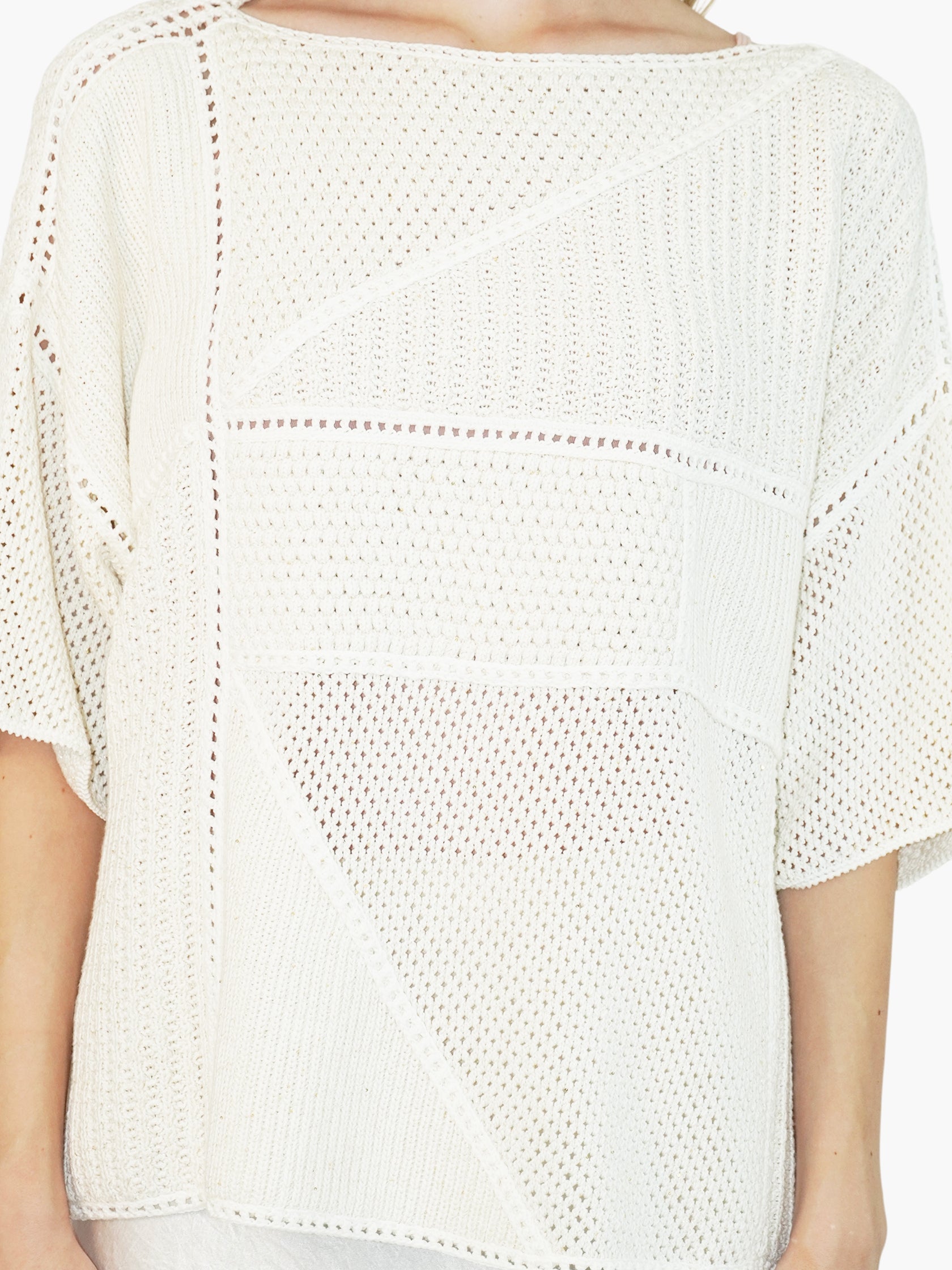 Paneled Knit Sweater