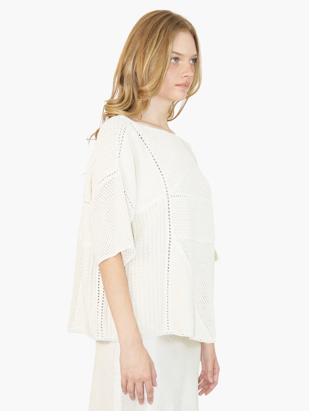 Paneled Knit Sweater