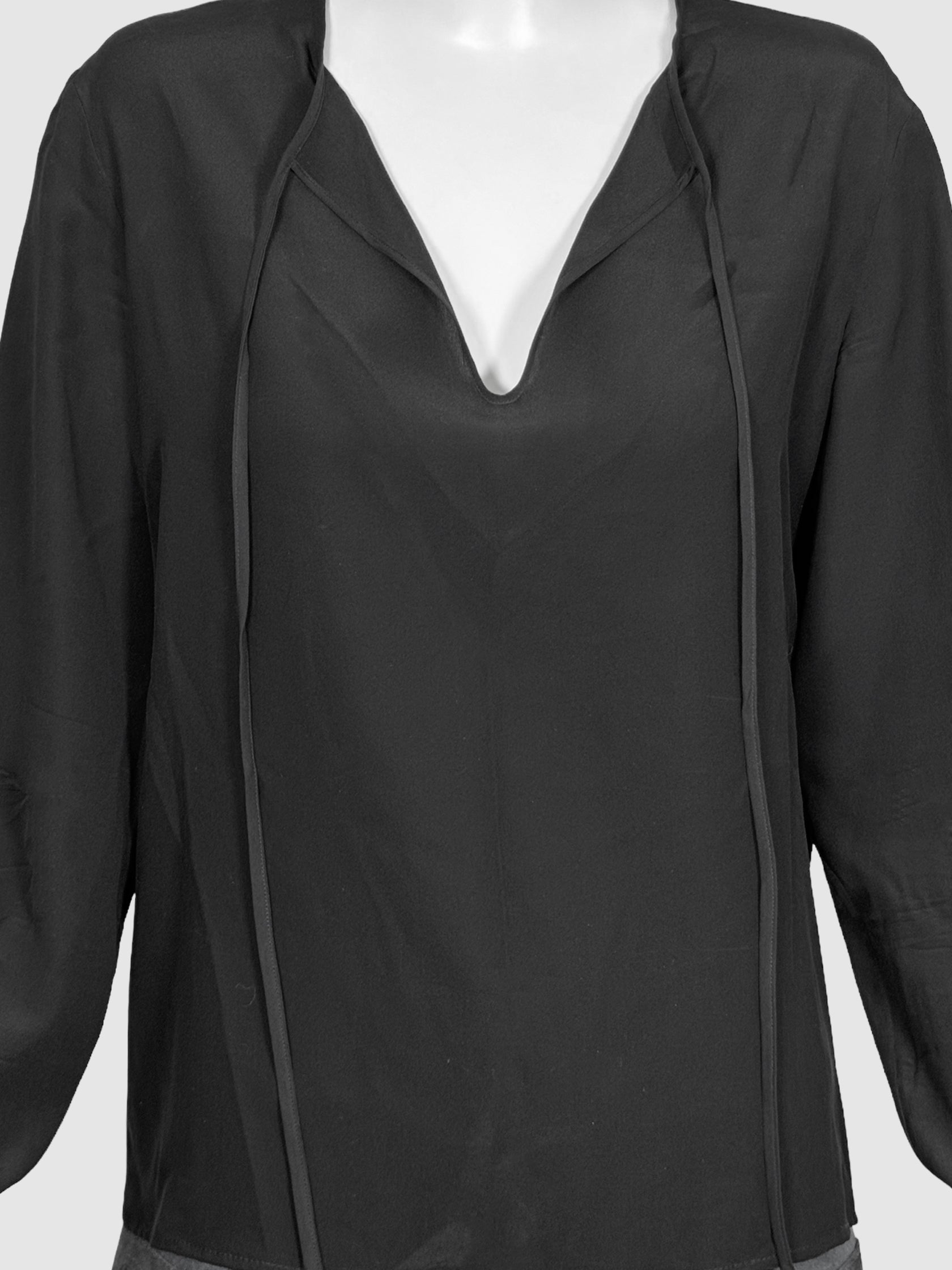 Silk Blouse with Tie - Size 40