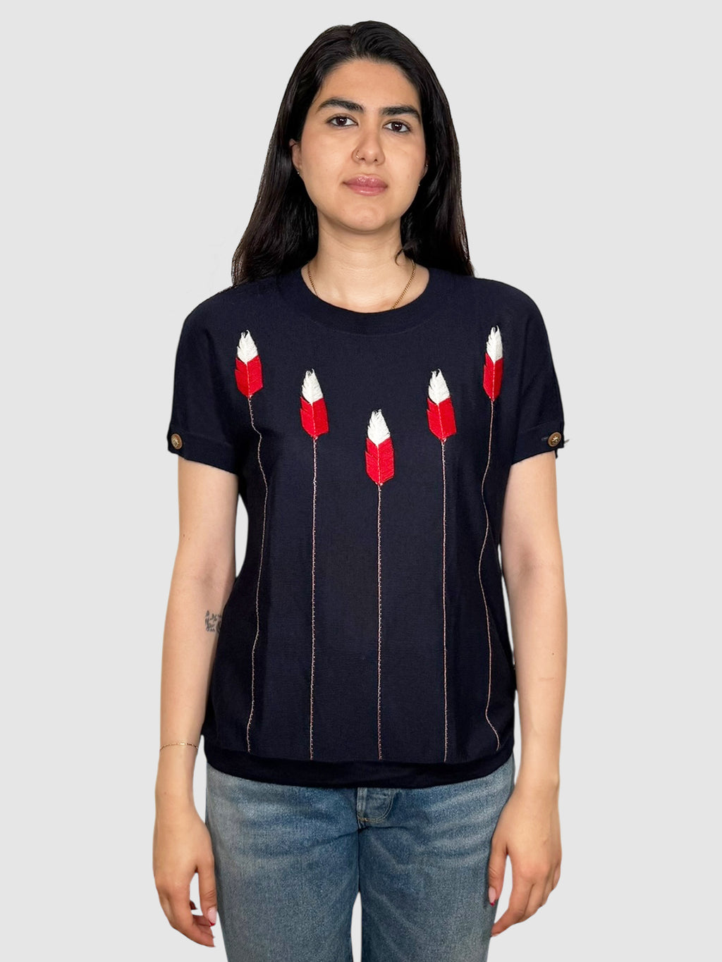 2014 Feather Print Top